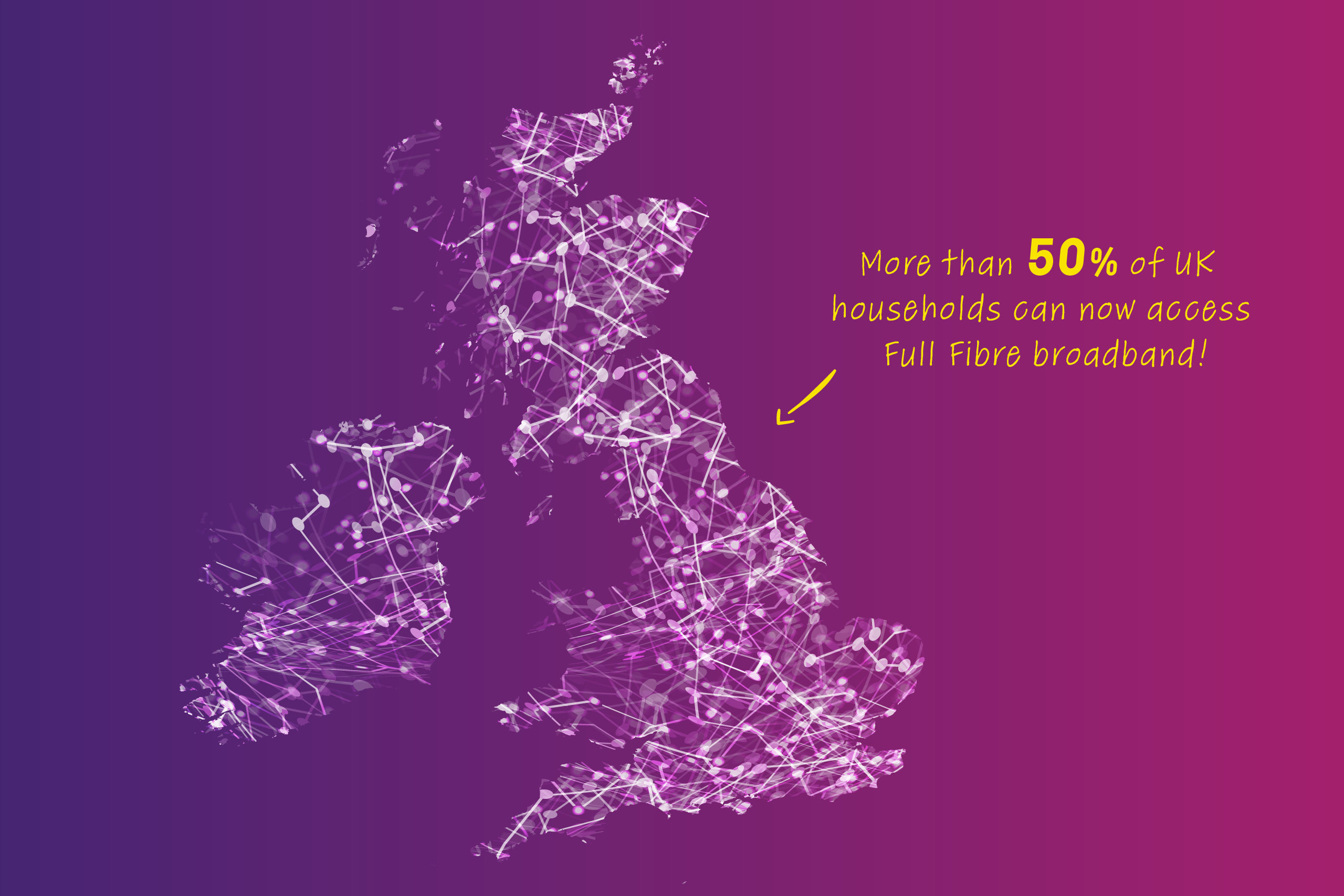 More than 50% of UK households can now access Full Fibre broadband ...