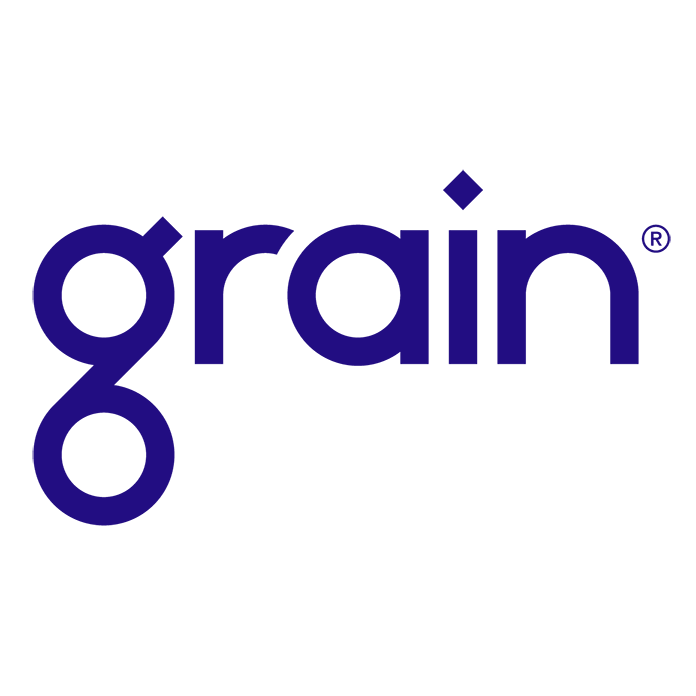 Grain logo in blue
